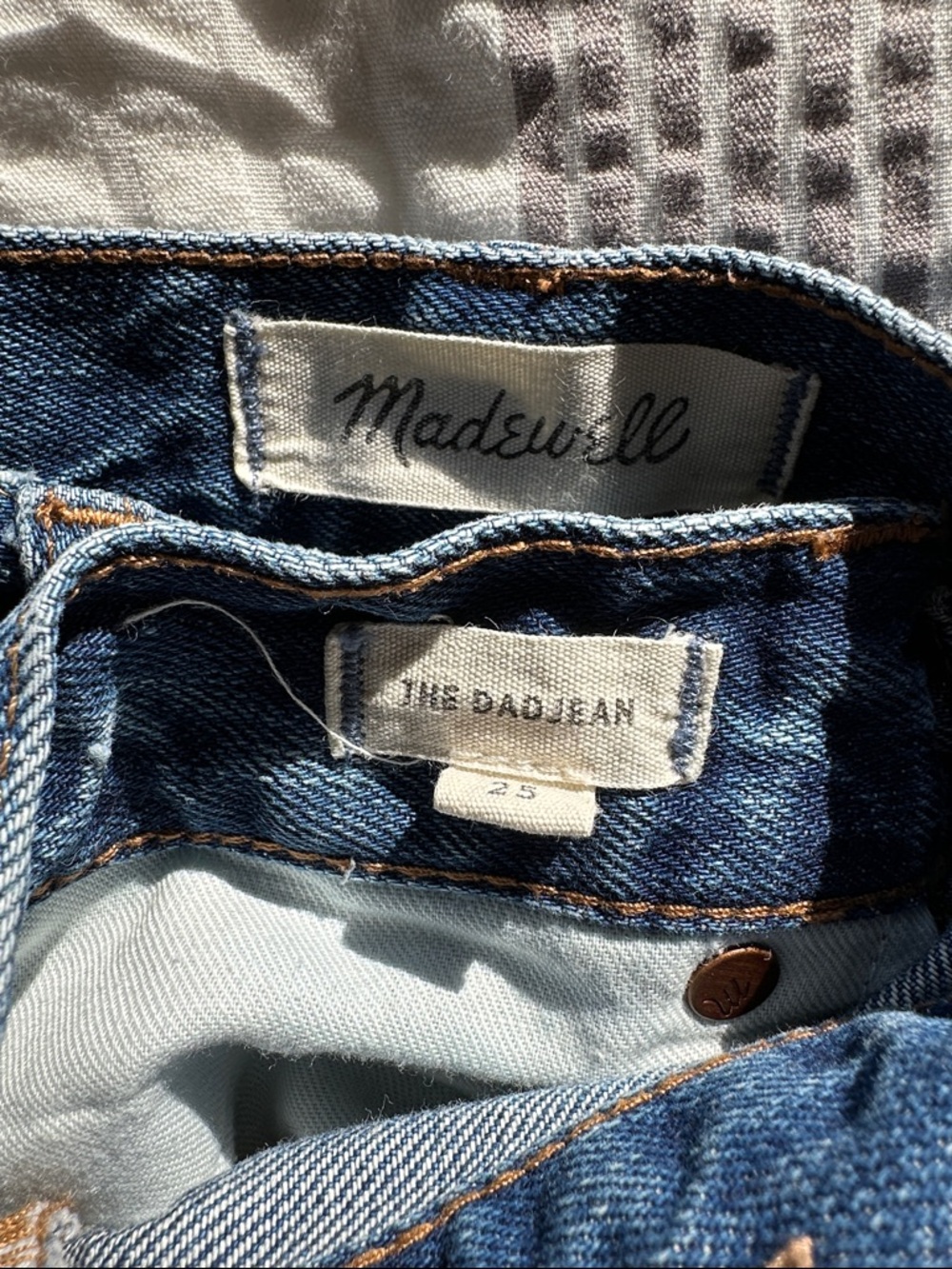 Madewell Medium Blue Dad Jeans Women’s Sz 25
